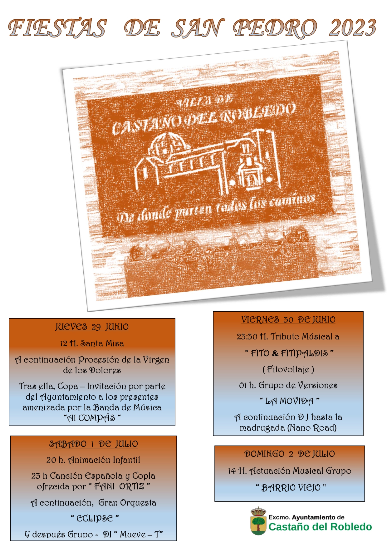 Fiestas patronales en honor a San Pedro 2023 Castaño del Robledo